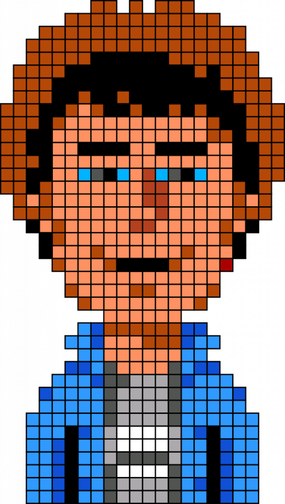 Maniac Mansion Dave Miller hama perler pixel art
