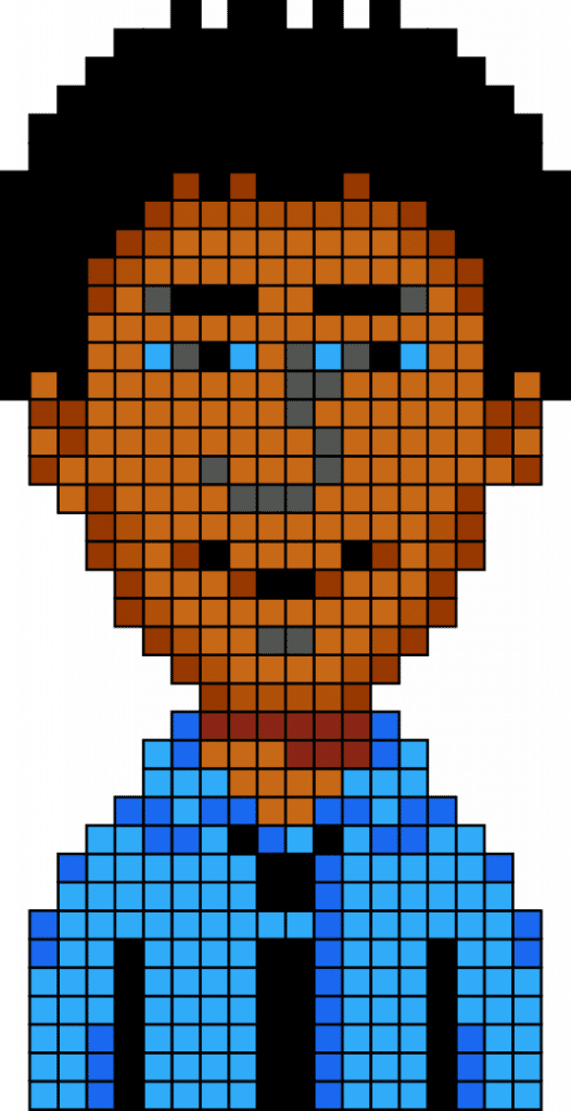 Maniac Mansion Michael hama perler pixel art