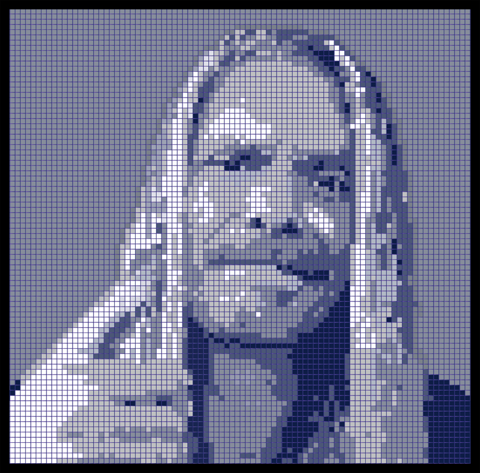 Pappas Parlor retrato en pixel art