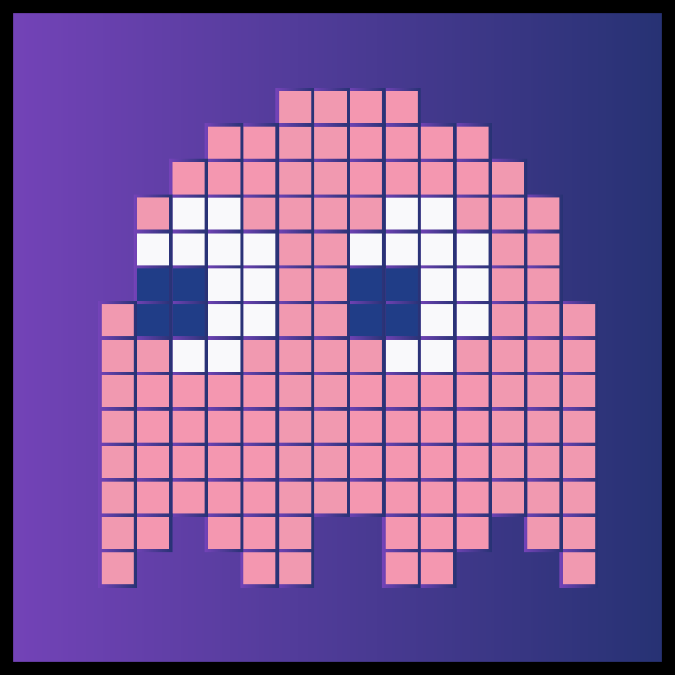 Pinky Pacman Fantasma hama perler plantilla