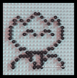 Pasos en la creación de pixel art con hama beads