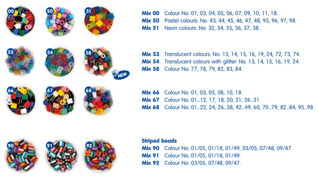 Hama beads con colores mixtos